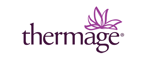 Thermage品牌標誌，知名的射頻緊膚技術，廣泛用於抗衰老治療。